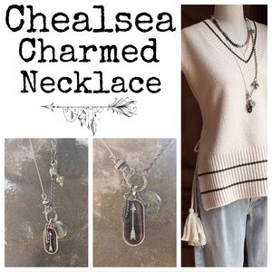 Necklace Multi Charm Statement Piece